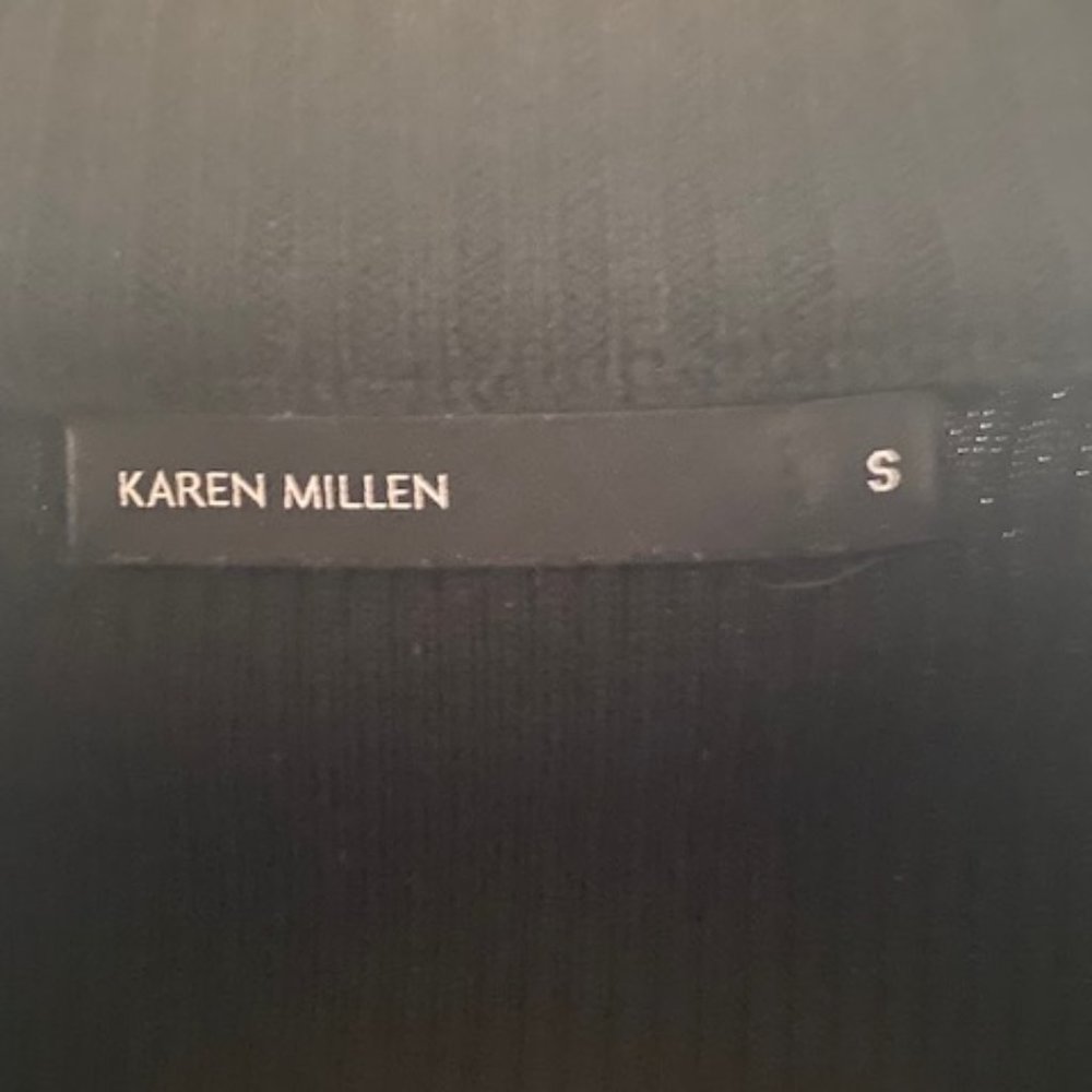 KAREN MILLEN BLACK ZIP UP CARDIGAN - Picture 4 of 4